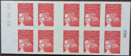 3419-C5 Date 03.04.02 Carnet Luquet 10 TVP Rouge Faciale 14.30€ - Modern : 1959-…