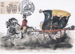 Journée Du Timbre - Voiture Montée (1842) - France Maxi Carte   - Maxi Carte FDC - Diligences