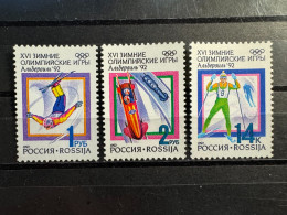 3 Sellos Nuevos Russia 1992 Serie Completa Juegos Olimpicos Albertville - Unused Stamps
