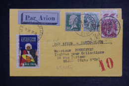 FRANCE - Lettre Commerciale De L'Aérogramme, Du Bourget Pour Dijon Par Avion En 1931  - L 152625 - 1927-1959 Covers & Documents