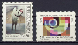 Argentina 1974 UPU Centenary 2 Stamps MNH - U.P.U.
