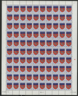 N° 1510 20 C BLASON DE SAINT LÔ Feuille Complète De 100 Ex. ** MNH Cote 20 € + Coin Daté 3/12/66 Voir Suite - Full Sheets