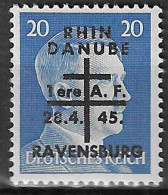 France Libération Ravensburg Mayer N° 11 Neuf ** MNH. Signé Et TB. - Liberación