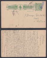 Inde British India Cochin Princely State 4 Pies Used 1932? Postcard, Post Card, Postal Stationery - Cochin