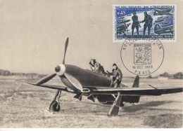 Normandie-Niemen - Pilote Francais Et Mécanicien Soviétique Sur Avion De Chasse YAK3 - France Maxi Carte- Maxi Carte FDC - Avions