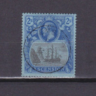 ASCENSION 1924, SG# 19, CV £120, 1sh, KGV, Overprint On St Helena Stamp, Used - Ascension