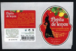 étiquette Bière France: Biere Au Citron Pepita De Lemon  5%  33 Cl Brasserie Ratz Fontanes 46 " Femme" - Cerveza