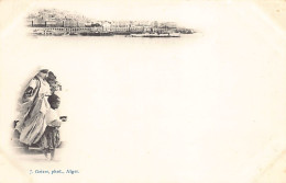 Algérie - ALGER - Carte Précurseur - Femme Arabe Et Ses Enfants - Vue Du Port - Ed. J. Geiser  - Algeri