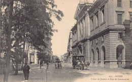 ALGER - Palais De Justice Et Rue De Constantine - Algeri