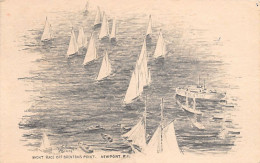 Usa - NEWPORT (RI) Yacht Race Off Brenton's Point By Jas. F. Murray (1954) - Newport