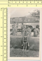 Shirtless Man And Kid On Beach OLD ORIGINAL PHOTO ANCIENNE REAL - Anonymous Persons