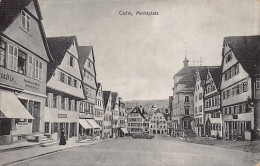 Calw (BW) Marktplatz Brunnen Verlag Fr. Häussler, Buchhdl. Calw - Calw