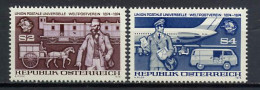 Austria 1974 UPU Centenary, Aviation, Trains Set Of 2 MNH - U.P.U.