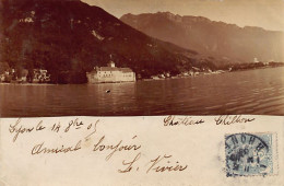 Le Château De Chillon (VD) CARTE PHOTO Année 1905 - Ed. Inconnu  - Andere & Zonder Classificatie