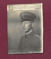 260524B - PHOTO IDENTITE - MILITAIRE ALLEMAND - WW1 1914 18 - 39 KAPELLE STRAAT LIEUTENANT - Guerre, Militaire