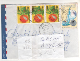 Timbres  " Sport : JO Atlanta 1996 , Voile ; Plante : Aframomum " Sur Lettre , Cover , Mail Du 28/11/94 - Usados