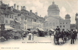 BERN - Bärenplatz - Parlamentsgebäude - Pferdekutschen - Verlag Burgy 1914 - Berna
