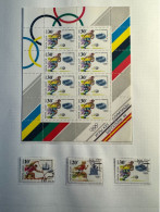 3 Sheet Nuevos Y 3 Sellos Usados URSS 1991 Juegos Olimpicos Barcelona 1992 - Neufs