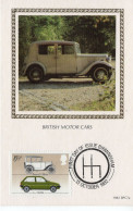 British Motor Cars - Austin 10-Austin 7-Austin Metro -  Benham's 'Silk' Maxi Carte- Maxi Carte FDC - Coches