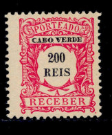 ! ! Cabo Verde - 1904 Postage Due 200 R - Af. P 09 - MH - Isola Di Capo Verde