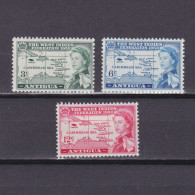 ANTIGUA 1958, SG# 135-137, Inauguration Of British Caribbean Federation, MH - 1858-1960 Kolonie Van De Kroon