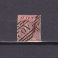 ANTIGUA 1864, SG# 6, CV £55, 1d Dull Rose, Wmk Small Star, QV, Used - 1858-1960 Colonia Britannica