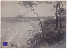 BEAU FORMAT - Douarnenez Plage Du Ris RARE Photo Originale 17x12cm 1905/10 Bretagne Finistère Près Quimper C9-2 - Places