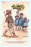 CPA - Illustrateur (Poulbot) - Finally Having Become A Boy-scout He Excites The Admiration  Of His Whole Neighborhood - Poulbot, F.