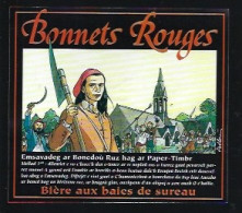 étiquette Bière France: Biere  Aux Baies De Sureau Bonnets Rouges 5,5 % Brasserie Lancelot Val D'oust 56 - Bier