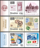 ROMANIA, 2019, Philatelic Exhibition EFIRO, Stamp On Stamp, Set Of 3 Stams + Label M2, MNH (**); LPMP 2254 - Neufs