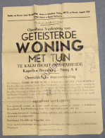 Verkoopsaffiche 1949 Kalmthout Bessemheide, Verkoop Van Geteisterde Woning (V3157) - Posters