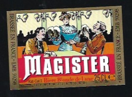 étiquette Bière France: Biere  Blonde De Luxe  Magister -% 25 Cl Brasserie Du Nord  Emb 59298 - Beer
