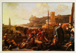 ►  Lingelbach  (  Francfort-sur-le-Main )Mendiants Dans Un Port - Pintura & Cuadros