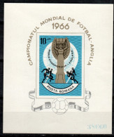 ROUMANIE : Bloc 62 ** MNH (1966)  - World Cup Football England - Hojas Bloque