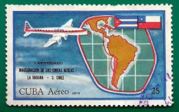 Cuba. 1972. Scott # C249. Servicio Aereo Directo Habana - Santiago De Chile - Gebraucht