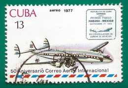 Cuba. 1977. Scott # C263. Correo Aereo Internacional. Habana - Mexico - Usados