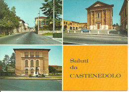 Castenedolo (Brescia) Vedute: Ingresso Al Paese, Piazza Cavour E Chiesa San Bartolomeo, Scuole - Brescia