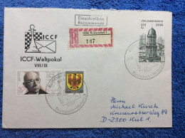 DDR - 1990 R-Brief Aus Rüdersdorf - SST "ICCF Fernschach Weltpokal" (2DMK023) - Briefe U. Dokumente