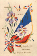 LIBERTE AMOUR ET PAIX DANS LES PLIS DU DRAPEAU TRICOLORE - Guerre 1914-18