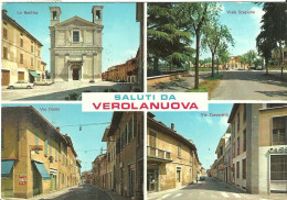 Verolanuova (Brescia) Vedute: Basilica, Viale Stazione, Via Dante, Via Zanardelli - Brescia