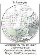 Pièce 10 Euros Argent 2011 Région Auvergne - Sammlungen