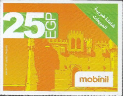 EGYPT - Mobinil - 25 EGP - Qaitbay Citadel - Exp. 2014-01-22 - Used (MO-03-025-03) - Aegypten