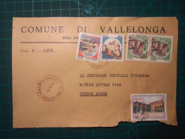 ITALIE, Enveloppe Communale Appartenant à "la Comune Di Vallelonga". Distribué Au Consulat Général D'Italie à Buenos Air - 1981-90: Afgestempeld