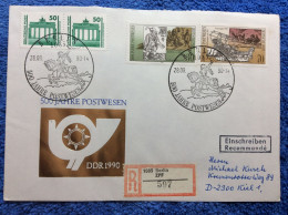 DDR - 1990 R-Brief Aus Berlin - SST "500 Jahre Postwesen" (2DMK028) - Cartas & Documentos