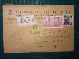 ITALIE, Enveloppe Communale Appartenant à "la Comune Di S. Fili". Distribué Au Consulat Général D'Italie à Buenos Aires, - 1981-90: Afgestempeld