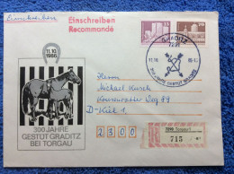 DDR - 1986 R-Brief Aus Torgau - SST "300 Jahre Gestüt Graditz" (2DMK029) - Briefe U. Dokumente