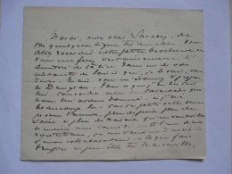 LETTRE AUTOGRAPHE - CORRESPONDANCE Adressée à Mr SARCEY Critique Dramatique - Documentos Históricos