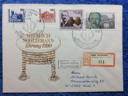 DDR - 1990 R-Brief Aus Neubukow - SST "Geburtsort Von Heinrich Schliemann" (2DMK029) - Brieven En Documenten