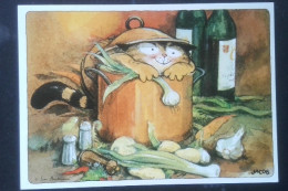 ► CHAT  Le Pot Au Feu    CPM Illustrateur  JACOB - Chats