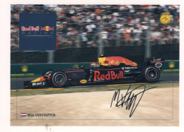 Max Verstappen - Red Bull - Signée Photocard - Grand Prix / F1